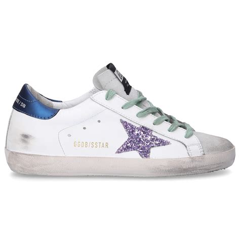 Golden Goose Deluxe Brand Leather Low-top Sneakers Superstar in Purple,White (White) - Lyst