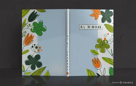 Nature Doodle Journal Book Cover Design Vector Download