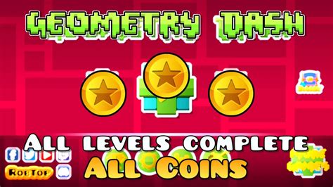 Geometry Dash 2.1: All levels complete (All Coins) - YouTube