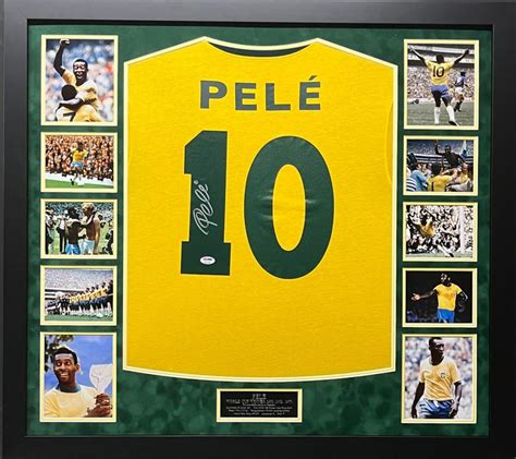 PELÉ PERSONALLY SIGNED BRAZIL FOOTBALL SHIRT, REAR SIGNED