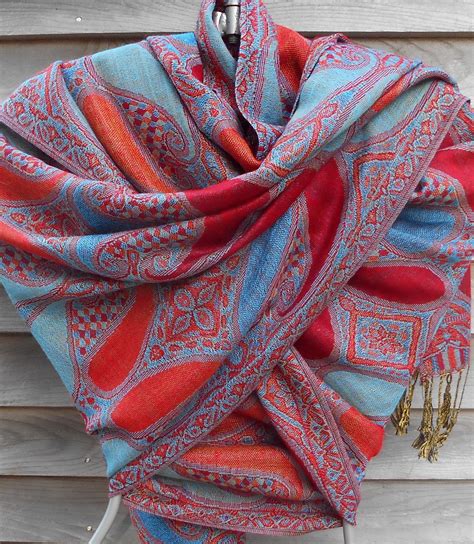 Festival Scarf,Cashmere Shawl,Pashmina,Blue Pashmina,Red Shawl,Paisley Pashmina,Pashmina Scarf ...