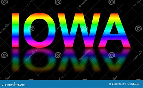 Rainbow Sign with Reflection Stock Illustration - Illustration of equal ...