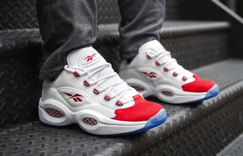 Reebok Question Low OG Nubuck White Red - Sneaker Bar Detroit