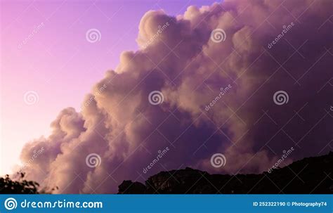 Cumulus and Stratus Clouds in Dramatic Sunset Sky Stock Photo - Image ...