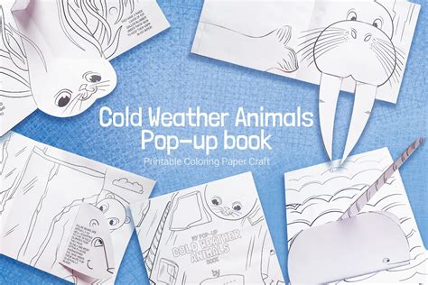 Winter Animals Diy Pop-up Book Printable Template Fun - Etsy