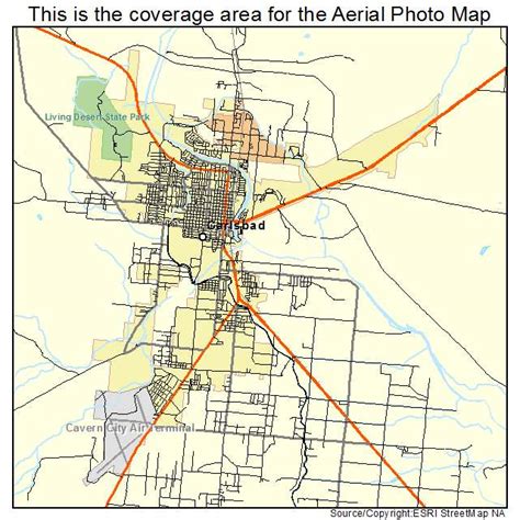 Aerial Photography Map of Carlsbad, NM New Mexico