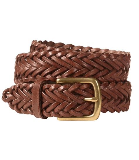 Men's Essential Braided Leather Belt at L.L. Bean