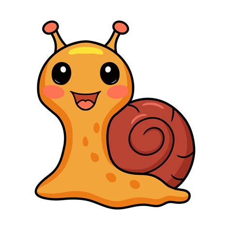 Cute little snail cartoon character 12750676 Vector Art at Vecteezy