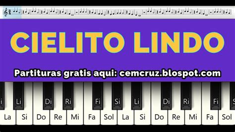 Cielito Lindo - Piano Tutorial (Synthesia) + Partitura Acordes - Chordify