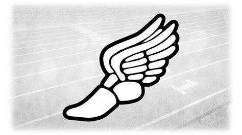 Sports Clipart: White on Black Layered Winged Running Shoe - Etsy