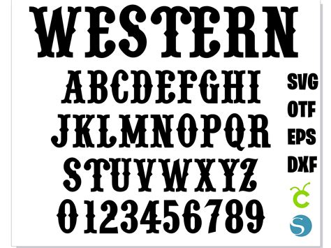 Country Font Rodeo font svg Western font SVG fonts Cowboy font SVG silhouette Alphabet font svg ...