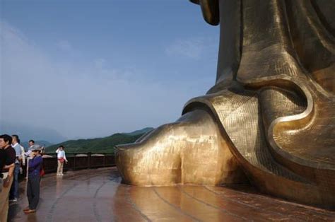 Foot of the Spring Temple Buddha, Zhaocun, Lushan County, Henan, China. At 420 feet, it's the ...