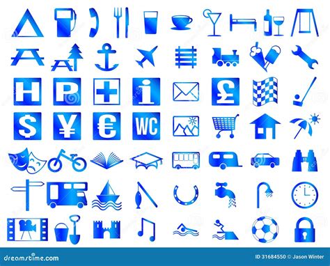 Map Symbols Stock Photo - Image: 31684550