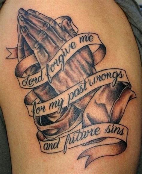 Lord forgive me for my past wrongs and future sins!.. | Praying hands tattoo, Hand tattoos for ...