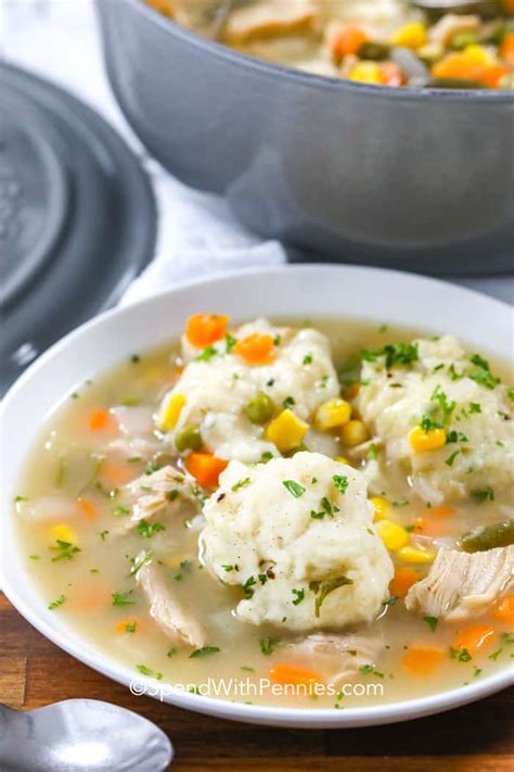 Leftover Turkey Soup with Potato Drop Dumplings - Spend With Pennies