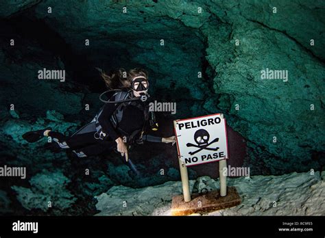 Cenote cave diving, Tulum, Quintana Roo, Mexico Stock Photo - Alamy