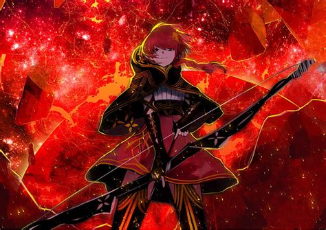 Bulletproof, red, fire, girl, anime, power, magic, anime girl, HD wallpaper | Peakpx