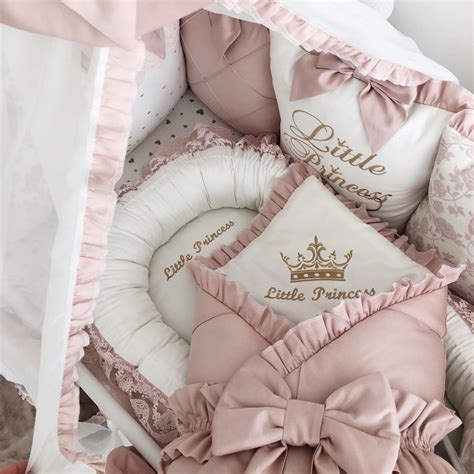 Baby Girl Crib Bedding Set Luxury Crib Bedding Baby Nest Crib | Etsy