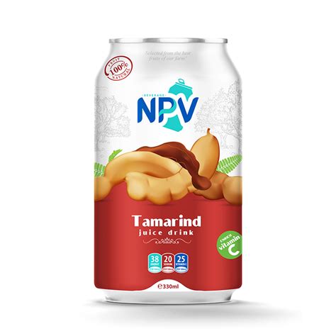 Tamarind Juice Drink 330ml Can NPV Brand - NPV Beverage