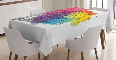 Book Tablecloth, Between the Pages of a Book Motivational Quote Print among Vivid Colors and ...