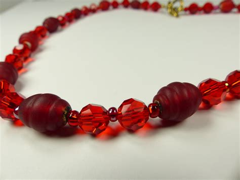 Red Bead Necklace Closeup Free Stock Photo - Public Domain Pictures