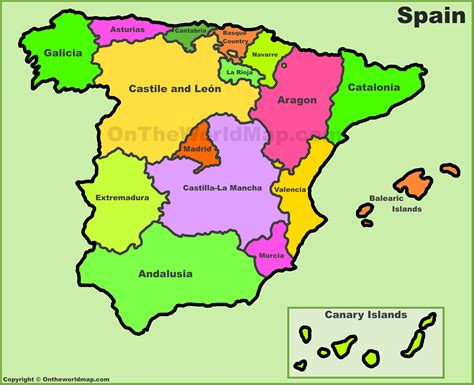 Spain political map