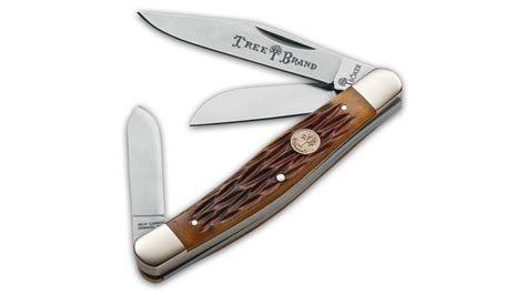 Traditional Series Stockman Brown Bone Folding Knife Clam Pack