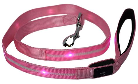 Luxury LED Dog Leash With Flashlight , Durable Nylon Webbing Dog Leash