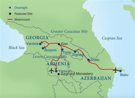 Map Of Georgia Armenia And Azerbaijan