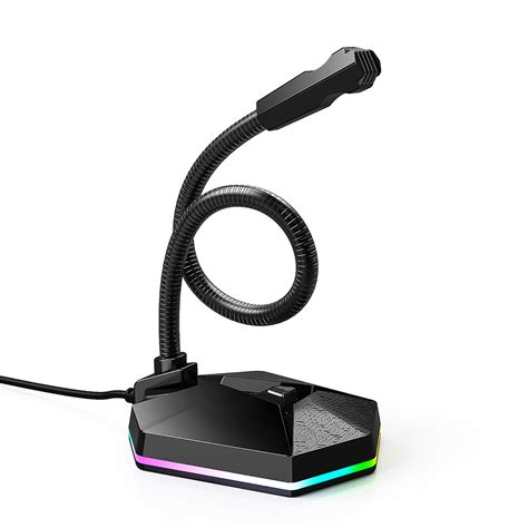 RGB Computer Microphone Wired Microphone Gaming Microphone Desktop ...