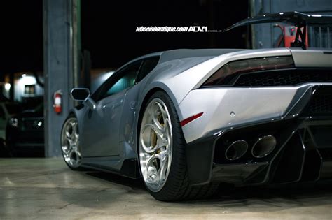 Silver Lamborghini Huracan Sitting Low on Forged ADV1 Rims — CARiD.com ...