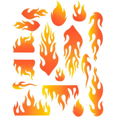 Blazing Flames Dry Transfer Decals | Hobby Lobby | 564435