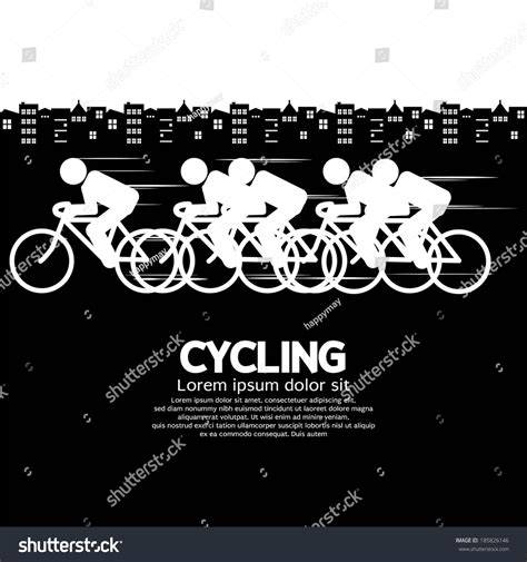 Cycling Vector Illustration Stock Vector (Royalty Free) 185826146