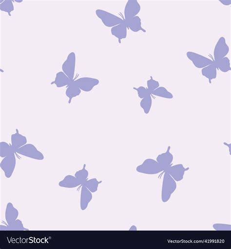 Butterfly seamless repeat pattern pastel purple Vector Image