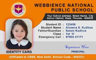 Webbience: School ID Card Templates - 030521A