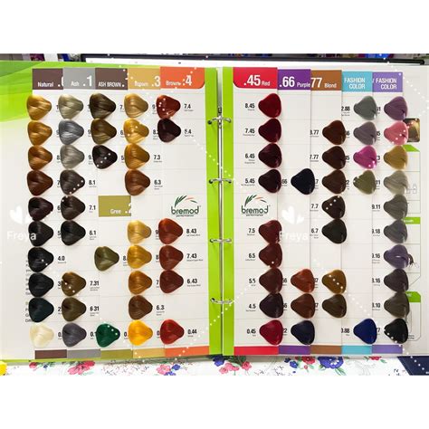 Bremod Hair Color Chart | Shopee Philippines