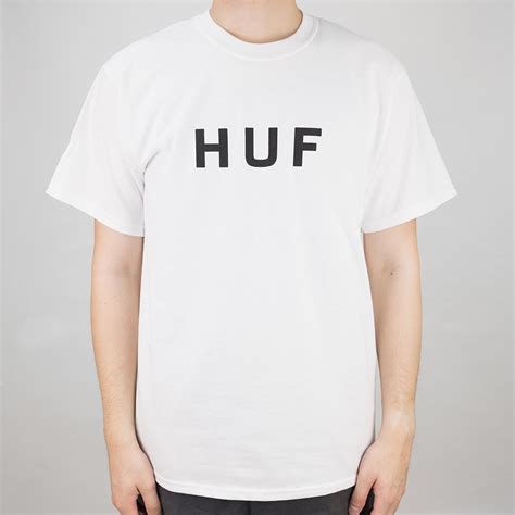 HUF Essentials OG Logo Tee - White | ANDJOY