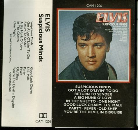 Elvis Presley – Suspicious Minds (1982, Cassette) - Discogs