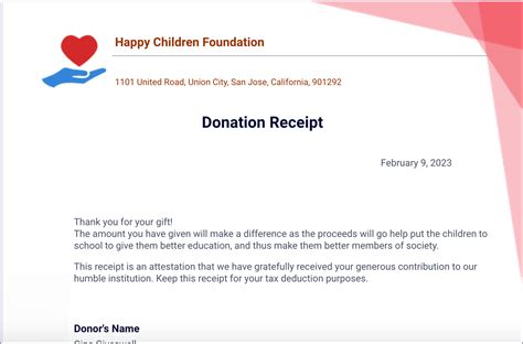 Nonprofit Donation Receipt Template: 6 Free Templates