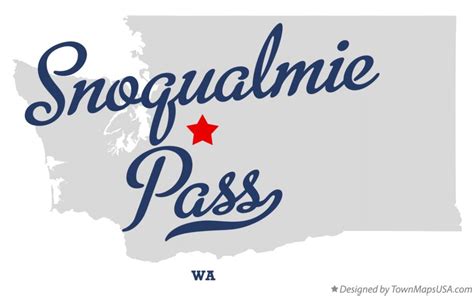 Map of Snoqualmie Pass, WA, Washington