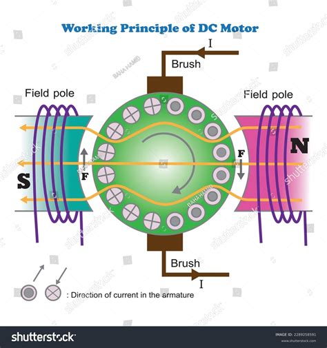 Working Principle Dc Motor Vector Image Stock Vector (Royalty Free) 2289258591 | Shutterstock