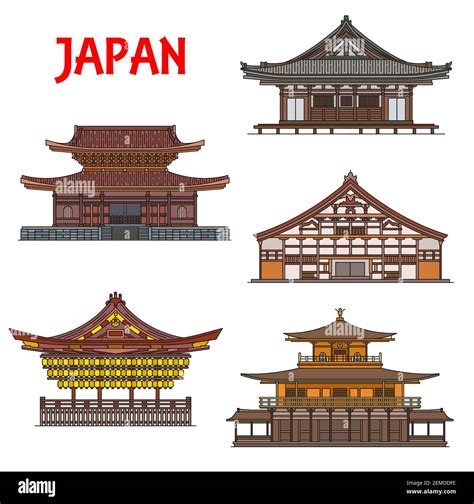 Japanese temples and shrines buildings, Japan pagodas houses ...