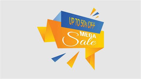 Modern sticker design for mega sale . vector and editable template ...