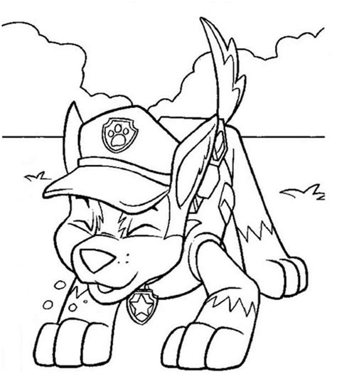 Spy Chase Paw Patrol Coloring Pages