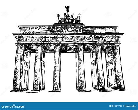 Brandenburg Gate - The Symbol Of Berlin, Germany. Vector Illustration | CartoonDealer.com #53345510