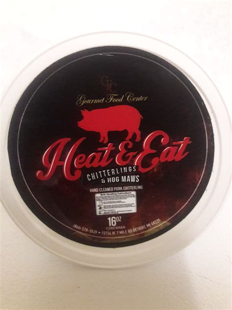 Heat an Eat Chitterlings an Hog Maws - Gourmet Food Center