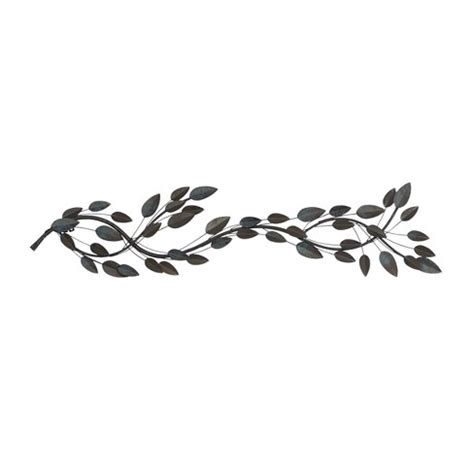 Traditional Rustic Metal Leaf Wall Decor Brown - Olivia & May : Target