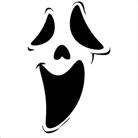 Happy Ghost Face Template Printable | Ghost faces, Face template, Pumpkin faces