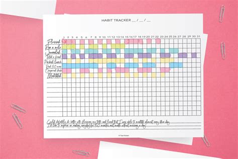 Goodnotes Habit Tracker Template Free - Printable Word Searches