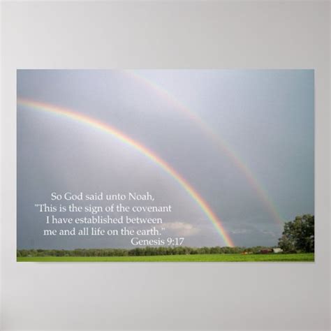 God's Promise to Noah in the Rainbow Poster | Zazzle.com